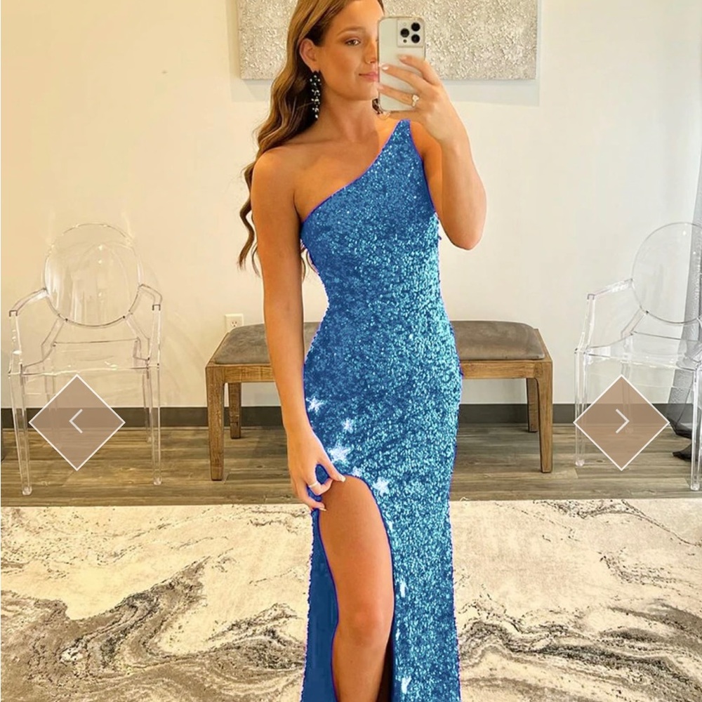 sequin prom dress